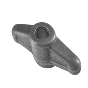 A Large Manifold Clamp - Triumph TR2, TR3, TR3A, TR3B, TR4, TR4A features two flat extensions on either side of its central threaded hole and is shown against a white background.