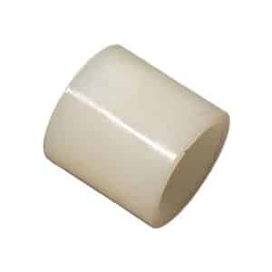 A small, cylindrical white Front Lower Wishbone Inner Bush, Nylon Sleeve for the TR2-4—with smooth surfaces—displayed on a white background.