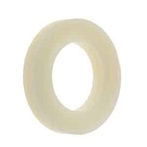 A Front Lower Wishbone Inner Bush, Nylon Spacer for TR2-4 models, featuring a white, circular design with a smooth nylon surface, shown against a plain white background.