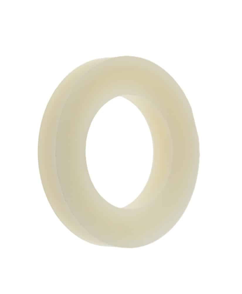 A Front Lower Wishbone Inner Bush, Nylon Spacer for TR2-4 models, featuring a white, circular design with a smooth nylon surface, shown against a plain white background.