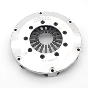 A metallic Uprated Clutch Cover, 7 1/4" for TR2-6 models, featuring bolt holes and radial spring fingers, "6.3 Series," is shown on a white background.