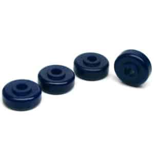 Four SuperPro Lever Arm Damper Drop Link Bush Kits - TR4A-6 in varying sizes, arranged in a line on a white background.