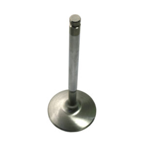 A stainless steel TR2-4A & Morgan +4 Inlet Valve on a white background, featuring a circular base and a long, cylindrical handle.