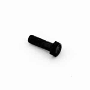 A TR5-6 Bolt, timing gear to camshaft, in black with visible threading, is shown lying on a plain white background—perfect for securing timing gear or camshaft parts.