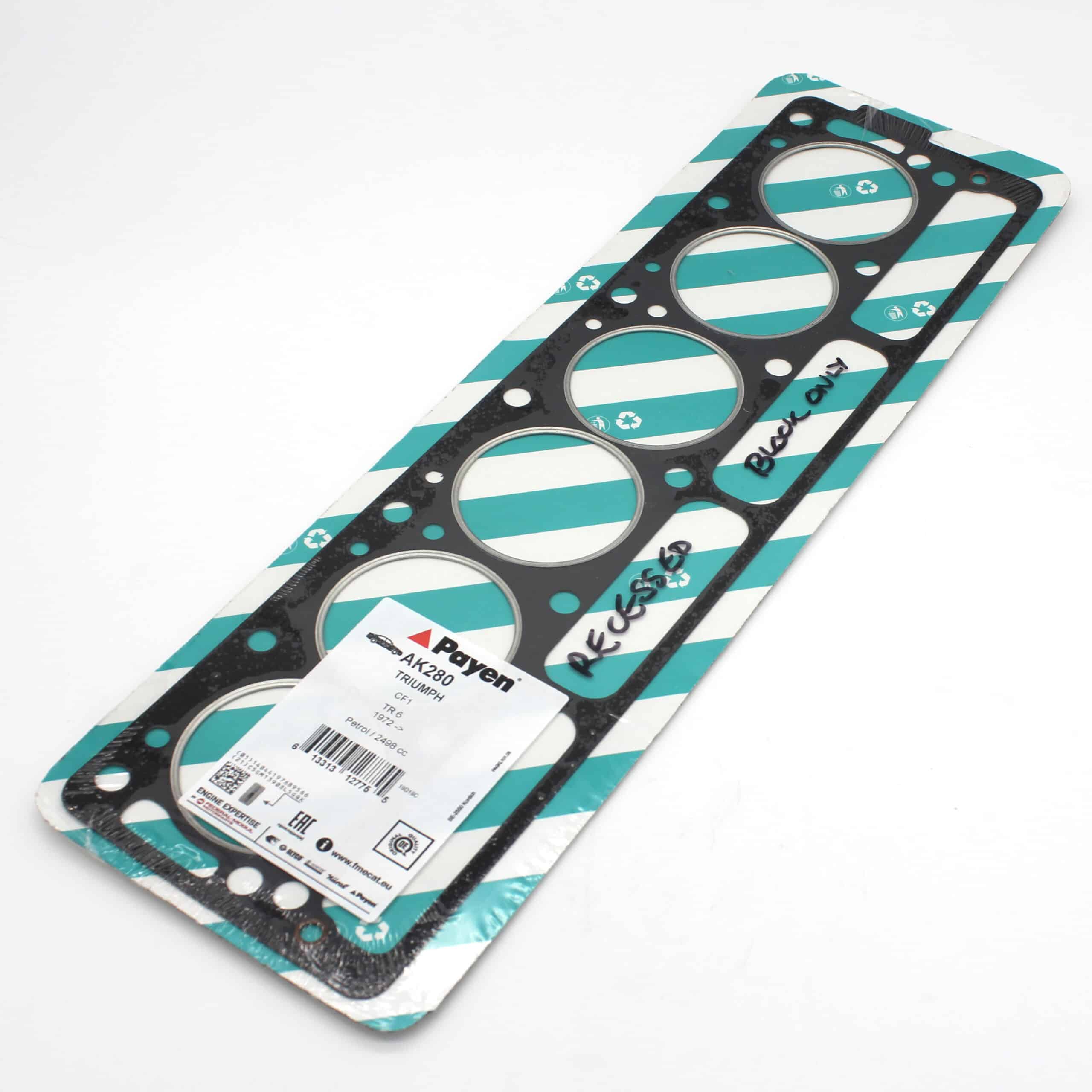 Payen Triumph TR6 Head Gasket for Recessed Top Block