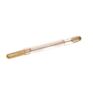 A transparent-barrel with brass-coloured tip, designed for the Triumph TR4, TR4A, TR5, TR250 & TR6 Long Horn Brush (Pencil)