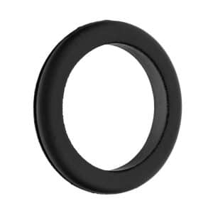The Grommet - Petrol Filler Cap Through Rear Deck - Triumph is a black rubber circular gasket with a smooth surface, shown on a white background, designed for sealing the petrol filler cap or use on the rear deck of Triumph vehicles.