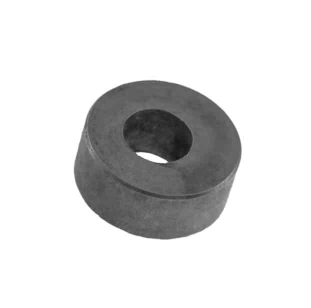 A grey, cylindrical metal washer with a large central hole—sold as the Steering Lock Stop Triumph TR2 to TR4—is shown at an angle on a white background.