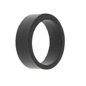 A Wishbone Bush Seal for Triumph TR3 to TR4—a black, cylindrical ring with a hollow centre resembling a rubber or plastic gasket—is displayed against a white background.