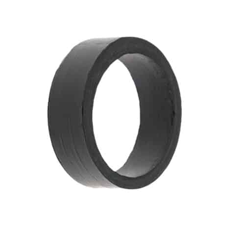 A Wishbone Bush Seal for Triumph TR3 to TR4—a black, cylindrical ring with a hollow centre resembling a rubber or plastic gasket—is displayed against a white background.