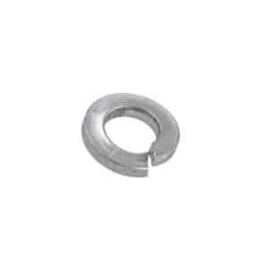 The Spring Washer Single Coil 5/16″ Triumph TR is a helical-shaped washer designed to prevent the loosening of bolts and nuts, making it ideal for classic applications such as the Triumph TR—shown here isolated on a white background.