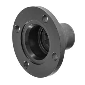 A circular metal Differential Input Flange Triumph TR4A to TR6 with four bolt holes and a splined centre opening.